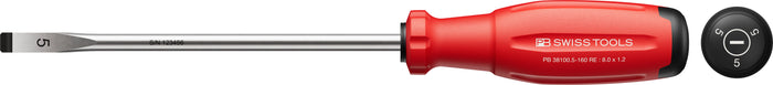 PB Swiss RainBow SwissGrip Evo Slotted Screwdriver 1.2 x 8.0 x 160mm Red