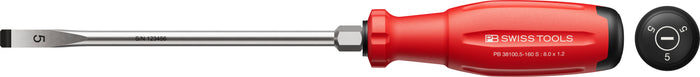 PB Swiss 38100 SwissGrip Evo Slotted Screwdriver with Hex Wrench Section 1.2 x 8 x 160mm