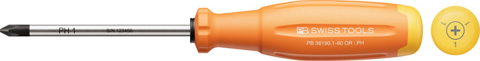 PB Swiss 38190 RainBow SwissGrip Evo Phillips Screwdriver PH1 x 80mm Orange