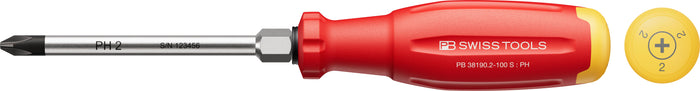 PB Swiss 38190 SwissGrip Evo Phillips Screwdriver with Hex Wrench Section PH2 x 100mm