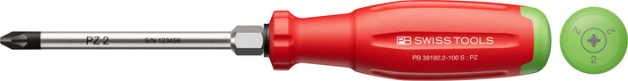 PB Swiss SwissGrip Evo Pozidriv Screwdriver with Hex Wrench Section PZ2 x 100mm