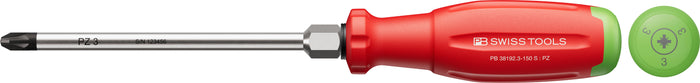 PB Swiss SwissGrip Evo Pozidriv Screwdriver with Hex Wrench Section PZ3 x 150mm