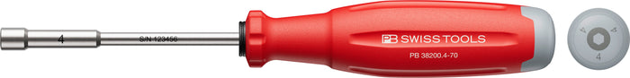 PB Swiss SwissGrip Evo Socket Screwdriver for Hex Screws 4 x 70mm