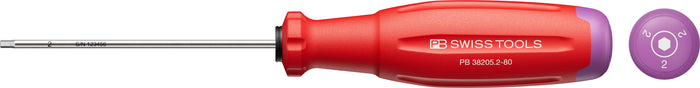 PB Swiss SwissGrip Evo Screwdriver for Hex Socket Screws 2.0 x 80mm