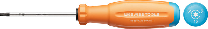 PB Swiss RainBow SwissGrip Evo Torx Screwdriver TX15 x 80mm Orange
