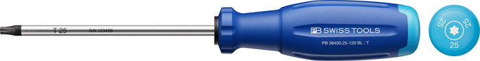 PB Swiss RainBow SwissGrip Evo Torx Screwdriver TX25 x 120mm Blue