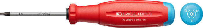 PB Swiss SwissGrip Evo Torx Screwdriver with Bore Hole TX9 x 60mm