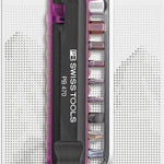 PB Swiss 470 Purple BikeTool Pocket Tool with 9 Screwdriving Tools & 2 Tyre Levers in Skin Pack