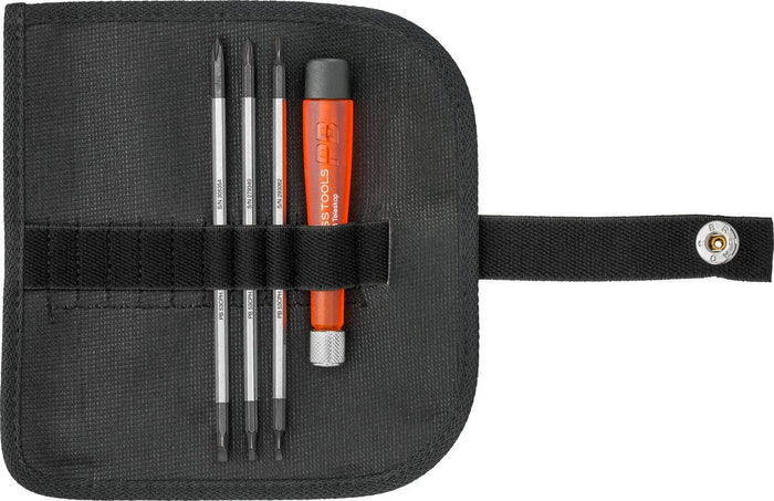 PB Swiss 510 Screwdriver Set with Duplex Blades in Roll-Up Case (in Cardboard Box)
