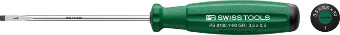 PB Swiss 8100 RB SwissGrip Slotted Screwdriver 0.5 x 3.5 x 90mm