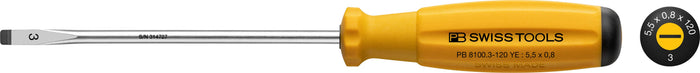 PB Swiss 8100 RB SwissGrip Slotted Screwdriver 0.8 x 5.5 x 120mm