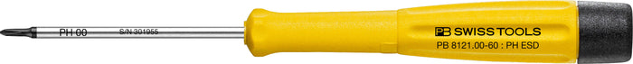 PB Swiss 8121 ESD Electronics Phillips Screwdriver PH00 x 60mm