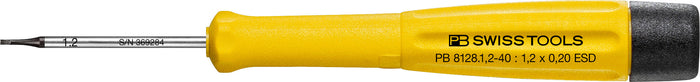 PB Swiss 8128 ESD Electronics Slotted Screwdriver 1.2 x 40mm