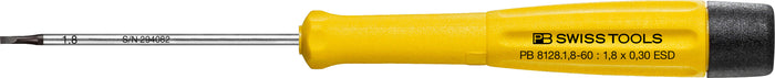 PB Swiss 8128 ESD Electronics Slotted Screwdriver 1.8 x 60mm