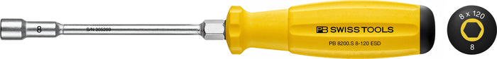 PB Swiss 8200 S ESD SwissGrip Hex Socket Screwdriver 5mm x 120mm