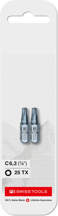 PB Swiss C6 400 CN2 Torx TX25 PrecisionBit Design C 6.3 (1/4