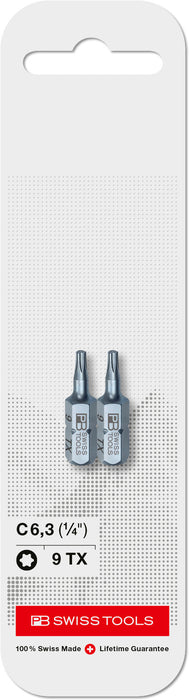 PB Swiss C6 400 CN2 Torx TX9 PrecisionBit Design C 6.3 (1/4