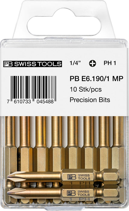 PB Swiss E6 190 MP Phillips PH1 PrecisionBit Design E 6.3 (1/4