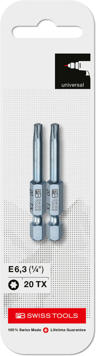 PB Swiss Torx PrecisionBit TX20 Design E 6.3 (1/4