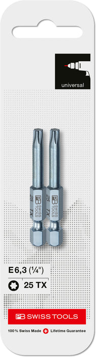 PB Swiss Torx PrecisionBit TX25 Design E 6.3 (1/4