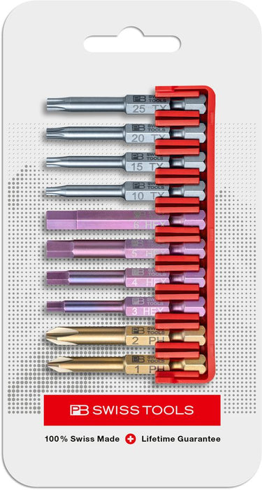 PB Swiss E6 700 CN PrecisionBits E6 Set in BitBlock 10 Pce PH/TX/Hex