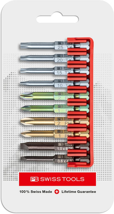PB Swiss E6 702 CN PrecisionBits E6 Set in BitBlock 10 Pce SL/PH/PZ/TX