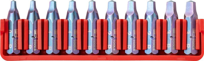 PB Swiss C6 708 CN PrecisionBits C6 Set in BitBlock 10 Pce Square Socket (Robertson)