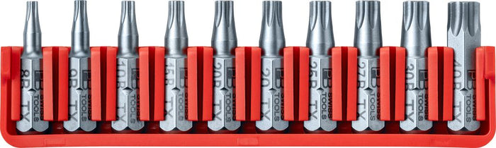 PB Swiss C6 710 CN PrecisionBits C6 Set in BitBlock 10 Pce Torx Security