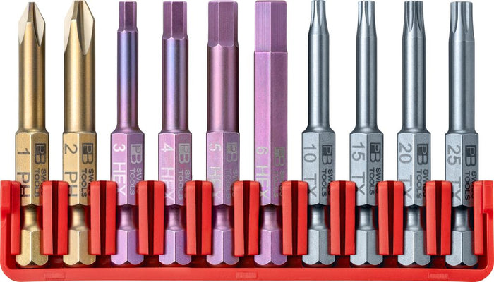 PB Swiss E6 700 CN PrecisionBits E6 Set in BitBlock 10 Pce PH/TX/Hex