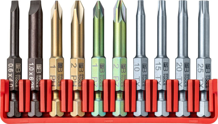 PB Swiss E6 702 CN PrecisionBits E6 Set in BitBlock 10 Pce SL/PH/PZ/TX
