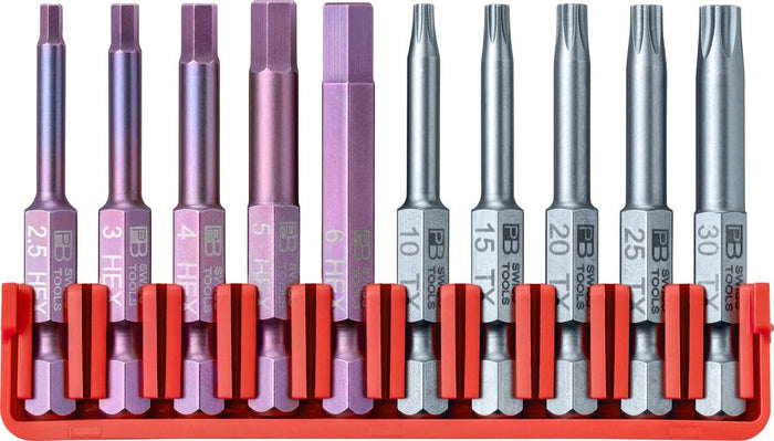 PB Swiss E6 704 CN PrecisionBits E6 Set in BitBlock 10 Pce Hex/Torx