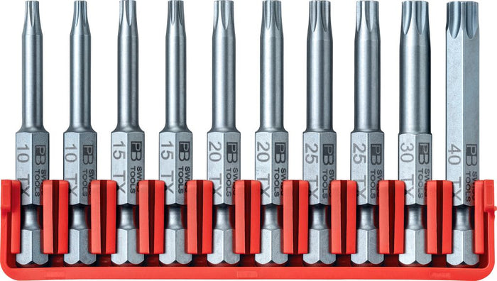 PB Swiss E6 705 CN PrecisionBits E6 Set in BitBlock 10 Pce Torx
