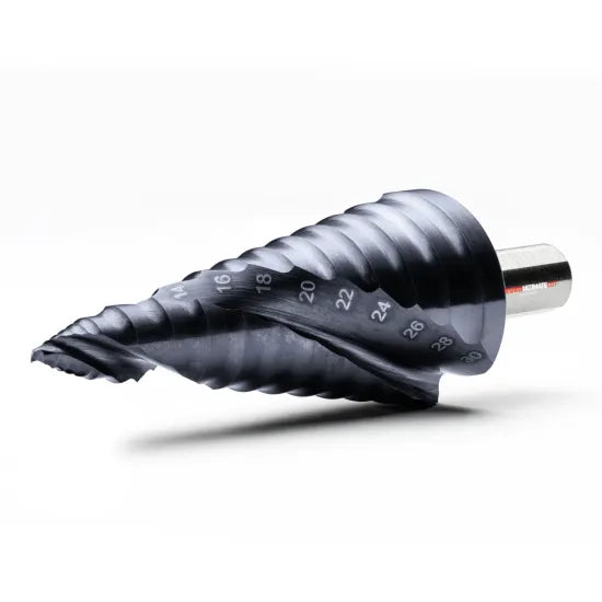 Ruko Ultimatecut Step Drill Set HSSE-Co 5 RUnaTEC Spiral Fluted with Flowstep Tip 9-38mm