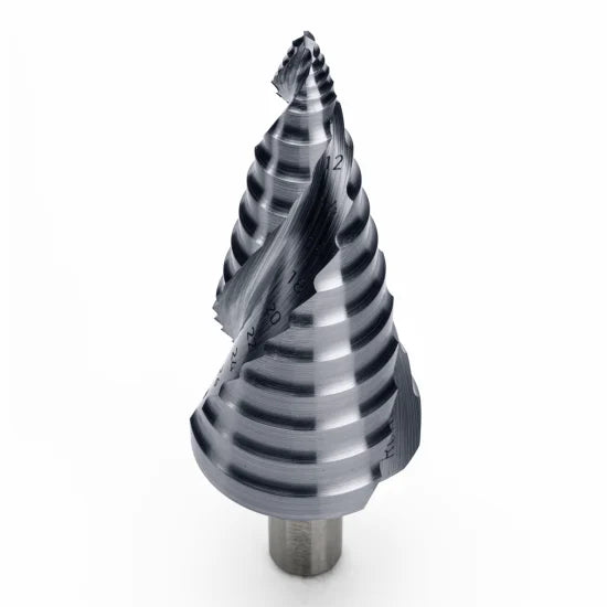 Ruko Ultimatecut Step Drill Set HSSE-Co 5 RUnaTEC Spiral Fluted with Flowstep Tip 9-38mm