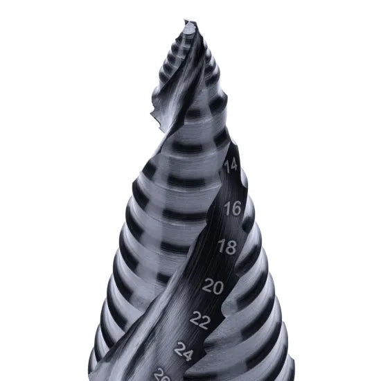 Ruko Ultimatecut Step Drill Set HSSE-Co 5 RUnaTEC Spiral Fluted with Flowstep Tip 9-38mm