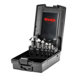 RUKO Ultimatecut Taper & Deburring Countersinker Set HSS DIN 335 Type C 90° in Plastic Case 6 pcs