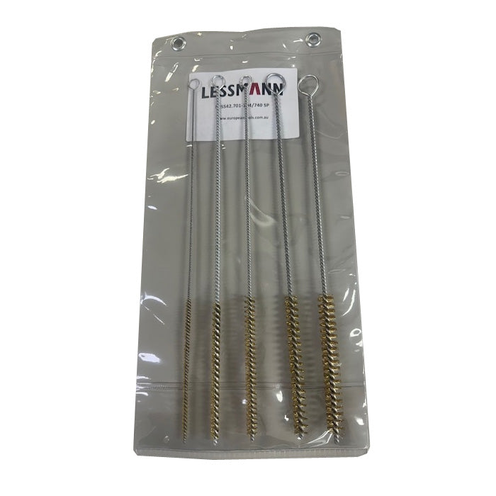 Lessmann 5 Pc Cylinder Brush Set Brass