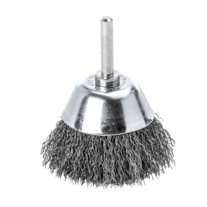 Lessmann Cup Brush 6mm Shank Dia 70mm Steel Wire STA Crimped 0.30mm