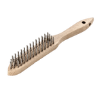 Lessmann Hand Brush 4 Rows Steel Wire STA Smooth approx. 0.35mm