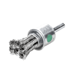 Lessmann Knot End Brush 6mm Shank Dia 19mm M6 Knots Steel Wire RO4 Straight 0.25mm
