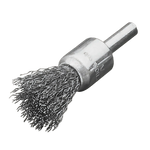Lessmann End Brush 6mm Shank Dia 17 mm Long 65mm Stainless Steel Wire Crimped 0.20mm