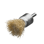 Lessmann End Brush with 6mm Shank Dia 23mm Steel Wire STM Crimped 0.25mm
