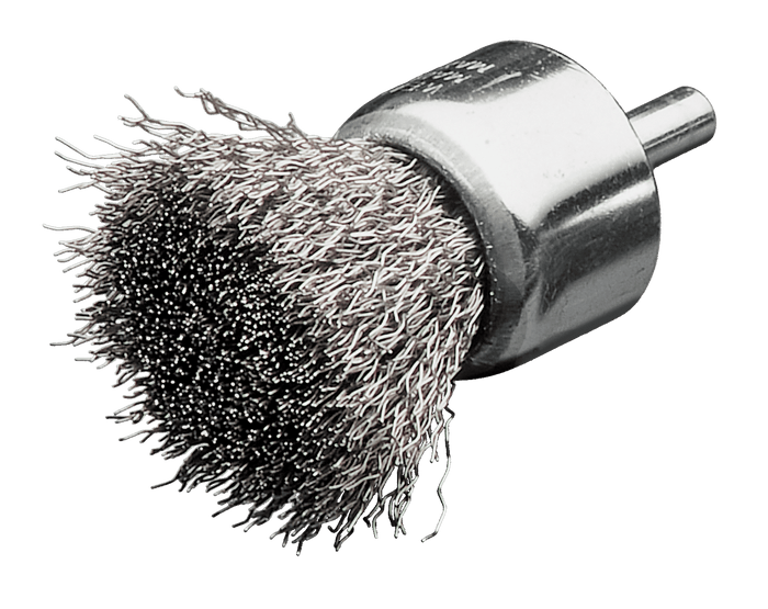 Lessmann Crimped End Brush with Shank 30mm x 68mm Stainless Steel Wire