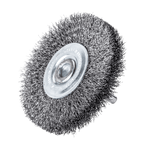 Lessmann Wheel Brush 6mm Shank Dia 70 x 9mm Steel Wire STA Crimped 0.20mm