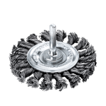 Lessmann Knot Wheel Brush 6mm Shank Dia 75 x 9mm 18 Z Straight 0.5mm