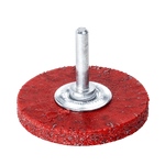 Lessmann Wheel Brush 6mm Shank Plastic Bonded Dia 76 x 8mm Tube 10mm Steel Wire STA Crimped 0.3mm