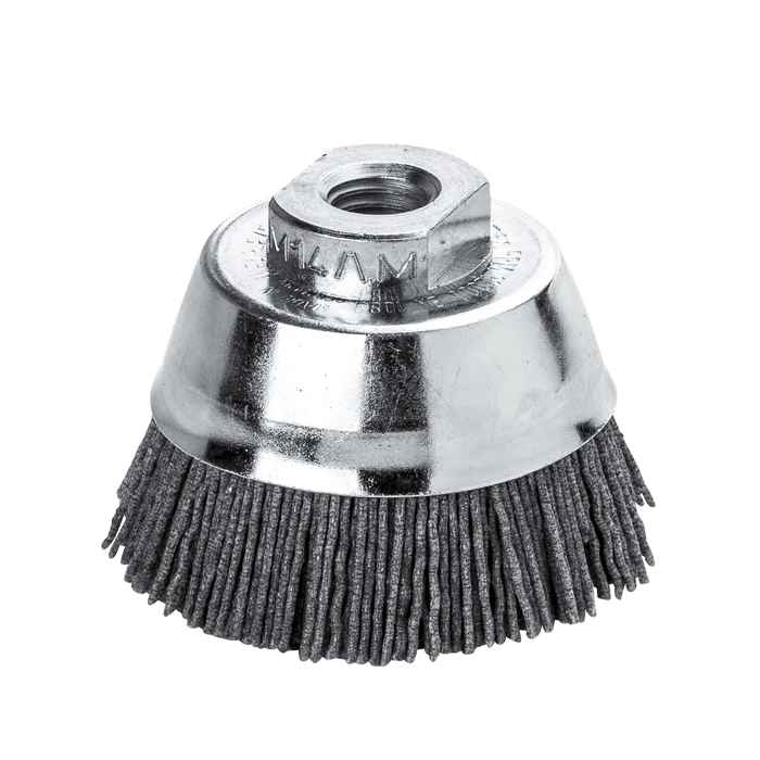 Lessmann Cup Brush Dia 65mm Abrasive Nylon Silicone Carbon Grain K 80 Thread M14