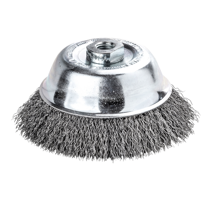 Lessmann Cup Brushes Dia 65mm Steel Wire STA Crimped 0.35mm Thread M10