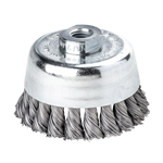 Lessmann Knot Cup Brushes Dia 65mm 18 Z Steel Wire STH Straight 0.5mm Thread M10