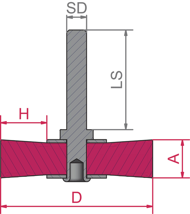 Lessmann Wheel Brush 6mm Shank Plastic Bonded Dia 76 x 8mm Tube 10mm Steel Wire STA Crimped 0.3mm